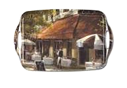 Tray with Handles"Cafe Scenes" made of Melamine