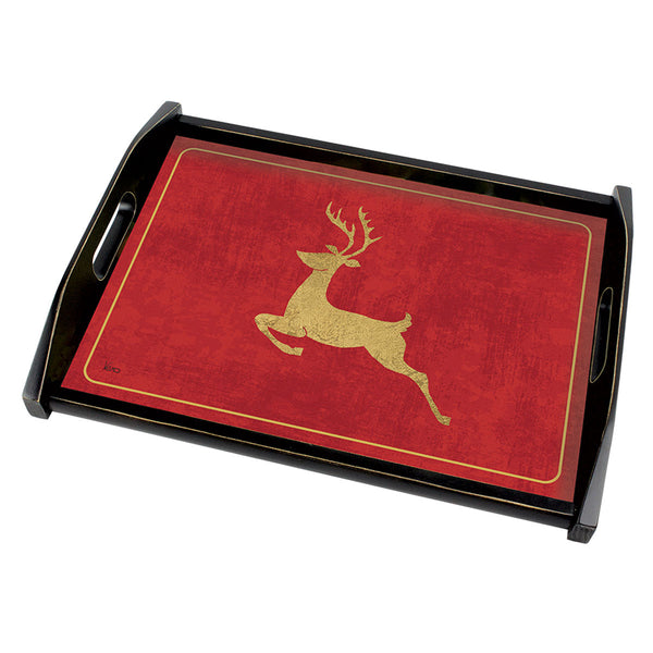 Place Mats "Reindeer" on Red by Cala Home
