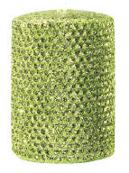 Candles 3"x 6" Pillar "Chartreuse" Metallic by Oak Forest Design