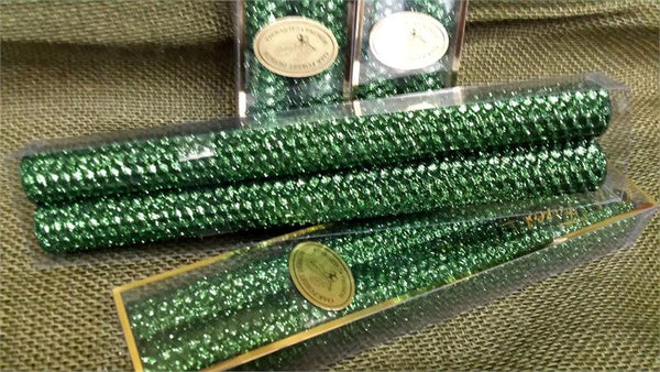 Candles 10" Taper "Moss Metallic" by Oak Forest Design