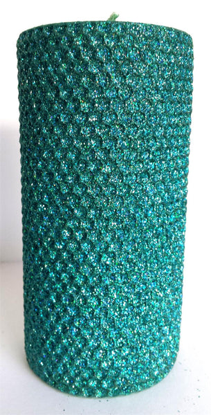 Candles 3"x 6" Seafoam Metallic Pillar by Oak Forest Design