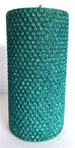 Candles 3"x 6" Seafoam Metallic Pillar by Oak Forest Design