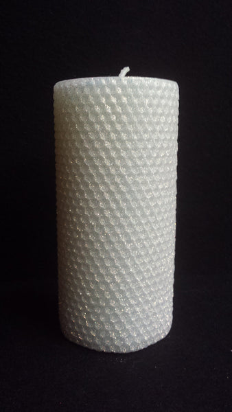 Candles Oak Forest Pillar 3" x 6" Classic Glitter Ivory