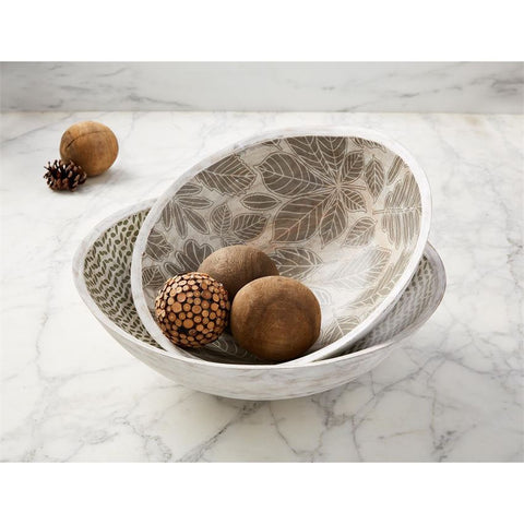 Enamel Wood Bowl Set by Mud Pie