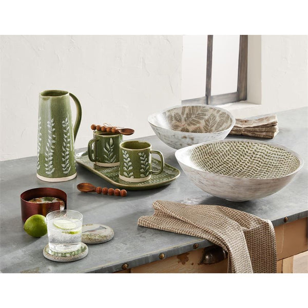 Enamel Wood Bowl Set by Mud Pie