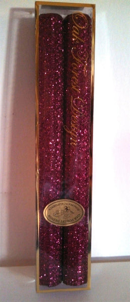 Candles 10" Tapers "Burgundy Metallic" by Oak Forest Design