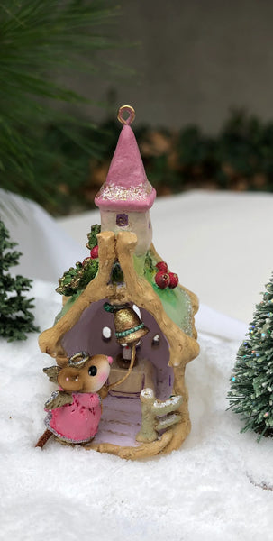 Wee Forest Folk CO- 13 Christmas Ornament "Peace On Earth" Pink