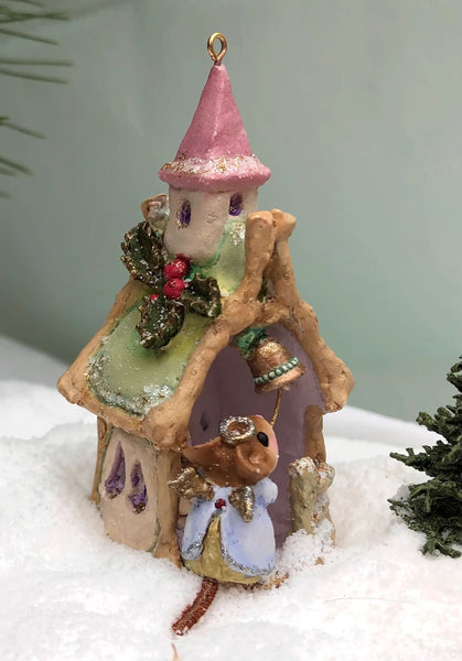 Wee Forest Folk CO- 13 Christmas Ornament "Peace On Earth" Pink