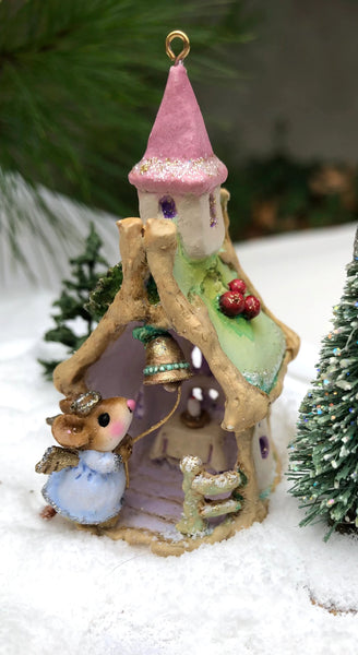 Wee Forest Folk CO- 13 Christmas Ornament "Peace On Earth" Pink