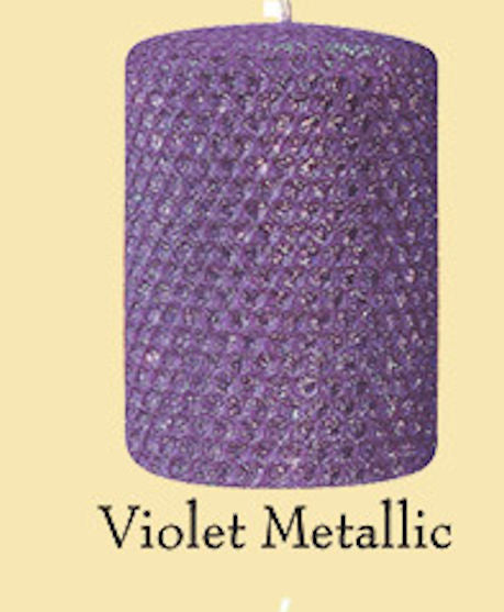 Candles 3"x6" Pillar " Violet Metallic" by Oak Forest Design