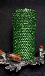 Candles 3"x 6" Moss Metallic Pillar by Oak Forest Design