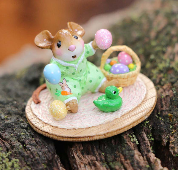 Wee Forest Folk M-595gr "Baby's First Easter" Green Limited