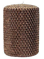 Candles 3"x 6" Bronze Metallic Pillar by Oak Forest Design