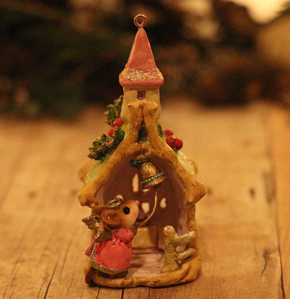 Wee Forest Folk CO- 13 Christmas Ornament "Peace On Earth" Pink