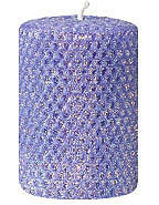 Candles Classic Glitter 4" Pillar "Cobalt" by Oak Forest Design