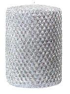 Candles 3"x 6" Silver Metallic Pillar by Oak Forest Designs
